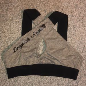 Doughnuts & Deadlifts sports bra